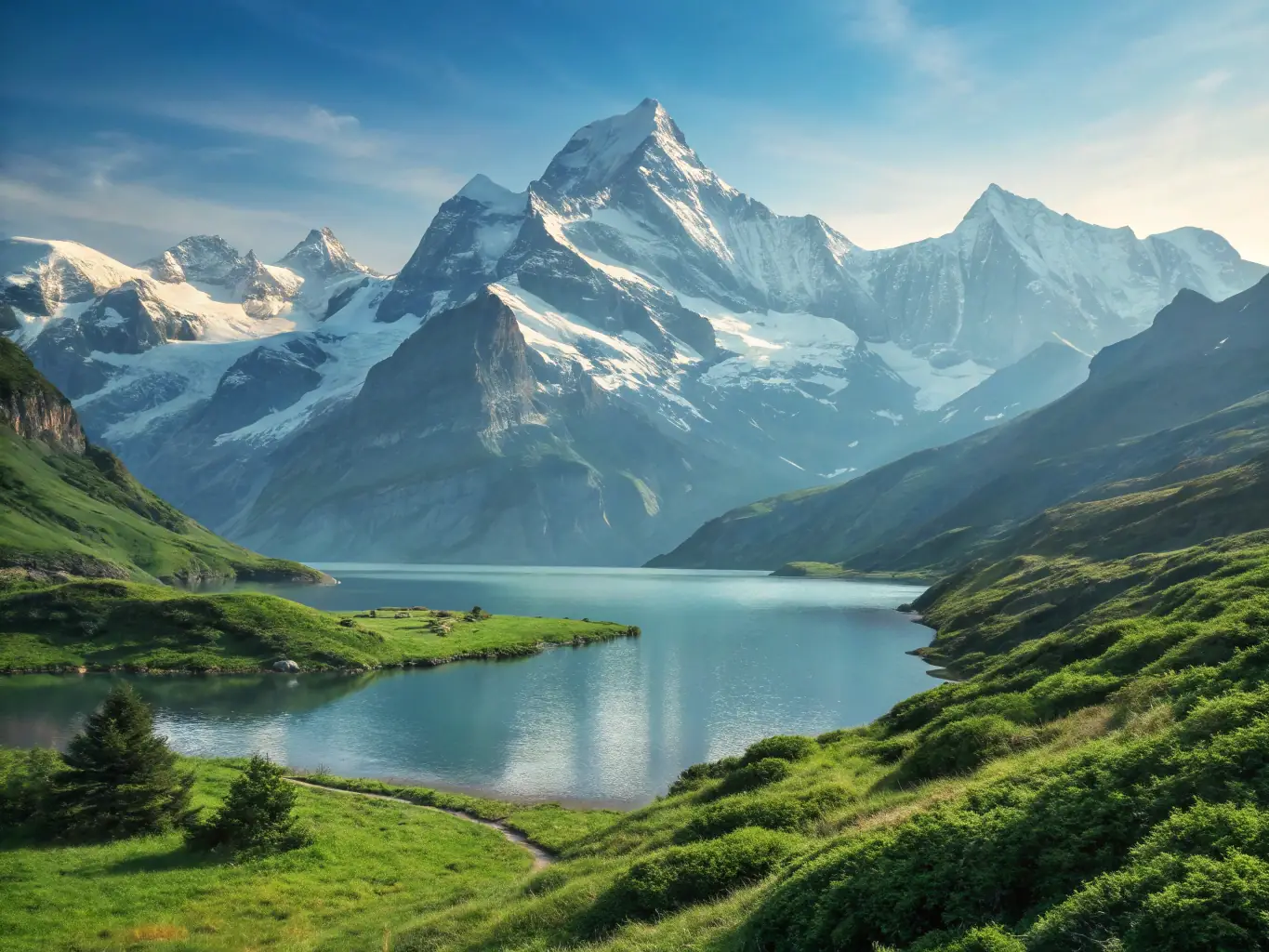 A secure vault with a growing tree inside, representing the long-term growth and security of pension and savings plans, set against a backdrop of the Swiss Alps.